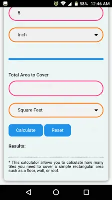 Floor & Wall Tiles Calculator android App screenshot 9