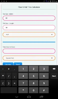 Floor & Wall Tiles Calculator android App screenshot 4