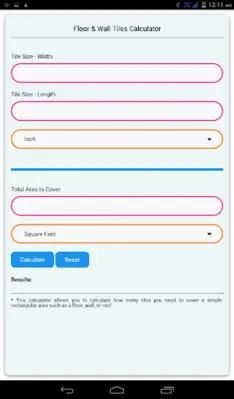 Floor & Wall Tiles Calculator android App screenshot 5